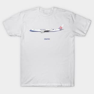 Illustration of China Airlines Airbus A350 T-Shirt